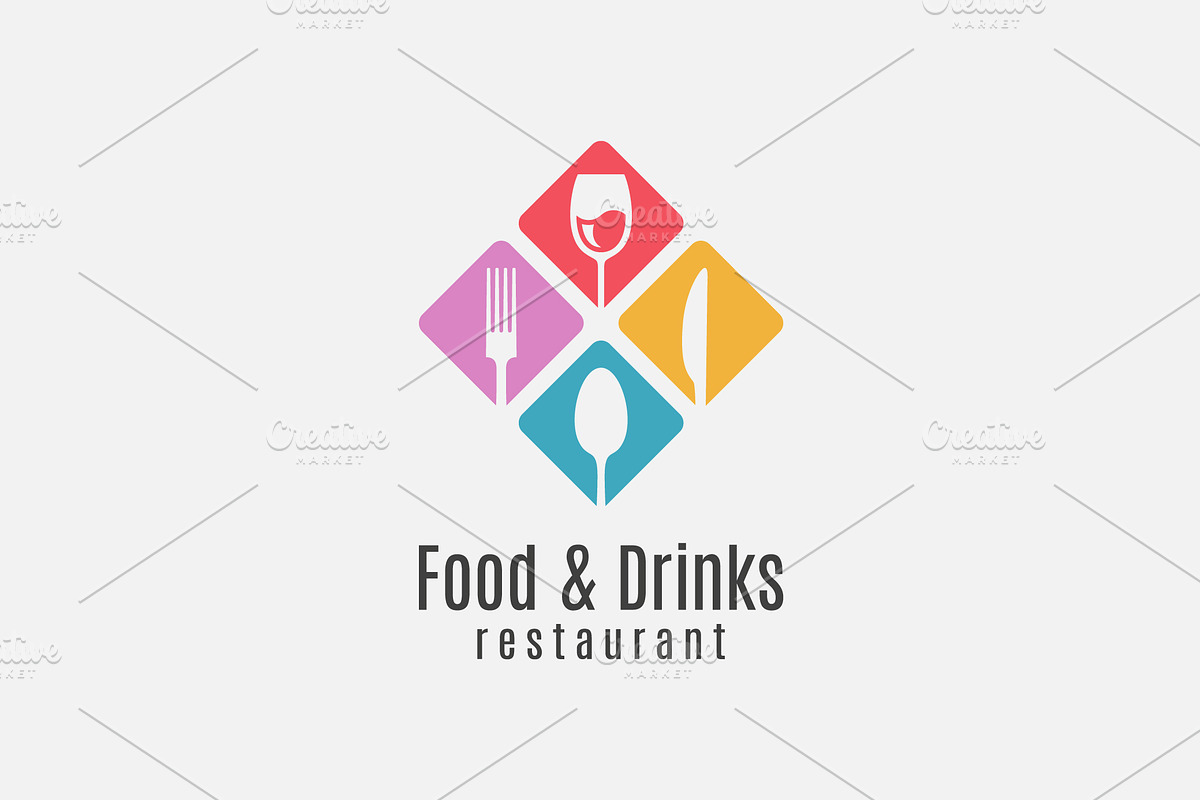 Food and drinks logo. in Illustrations - product preview 8