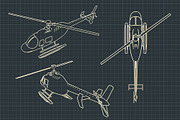 Helicopter Drawings Set