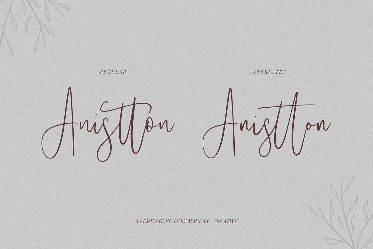 Anistton - Feminine Font in Script Fonts - product preview 8