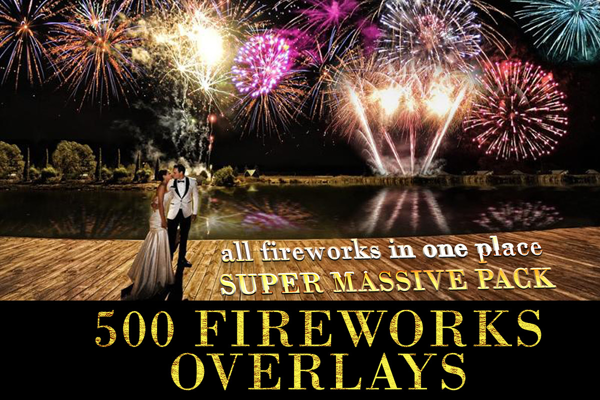 500 Fireworks Photo Effect Overlays in Objects - product preview 8