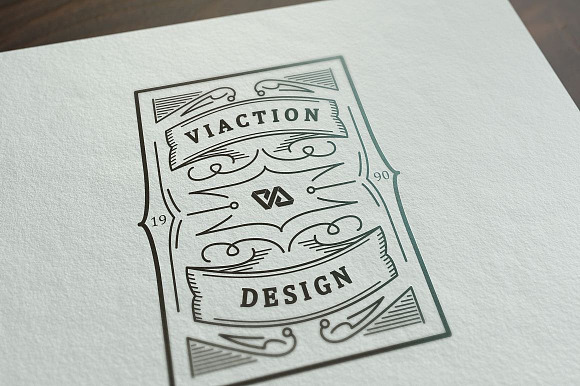 Vintage Line Badges in Logo Templates - product preview 3