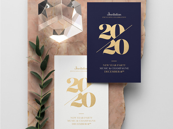 2020 New Year Eve Invitation. in Card Templates - product preview 3