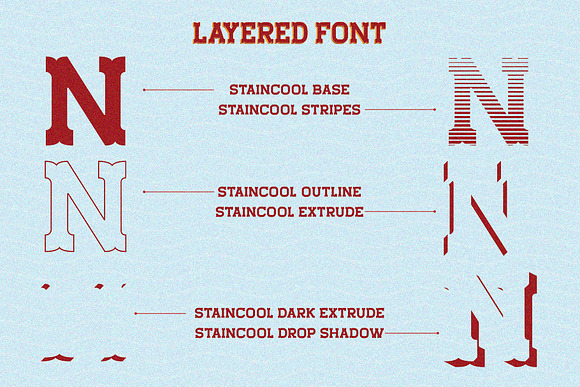 Staincool - Layered Font in Display Fonts - product preview 1
