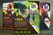 Close to Nature Yoga Flyer Template