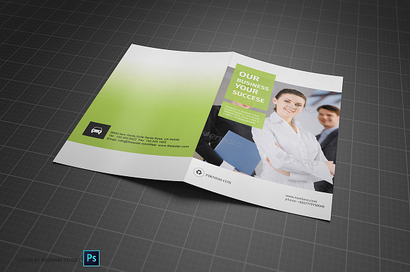 Corporate Bifold Brochure Vol 11 in Brochure Templates - product preview 3