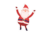 Funny Santa Claus Standing with