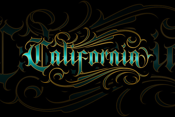 Gangsta Typeface | Tattoo Fonts in Blackletter Fonts - product preview 2