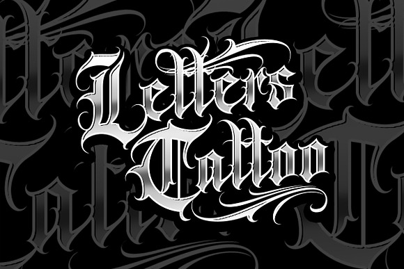 Gangsta Typeface | Tattoo Fonts in Blackletter Fonts - product preview 3