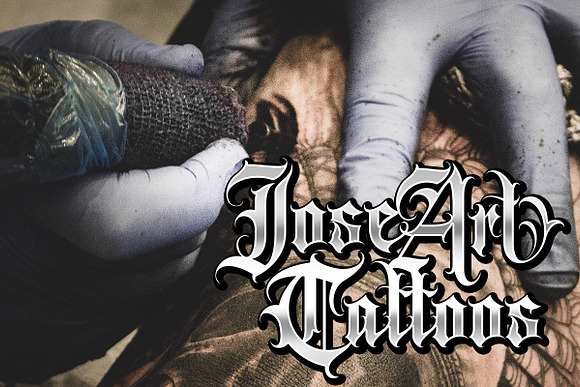 Gangsta Typeface | Tattoo Fonts in Blackletter Fonts - product preview 4
