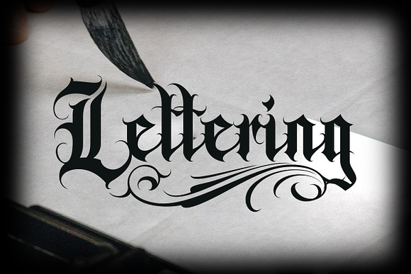 Gangsta Typeface | Tattoo Fonts in Blackletter Fonts - product preview 5
