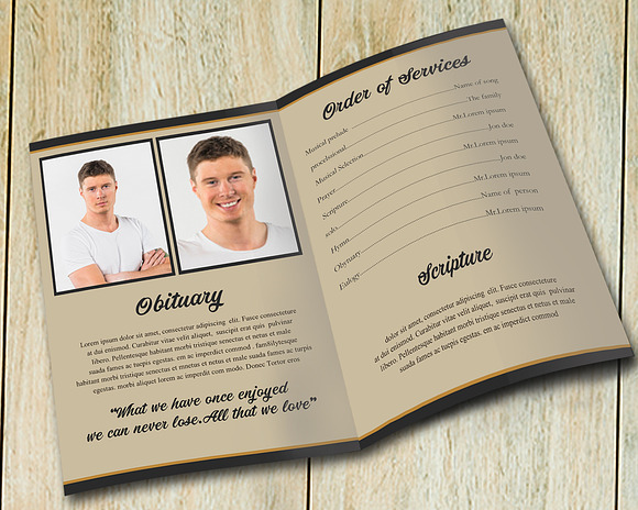 Obituary Program Template in Invitation Templates - product preview 1