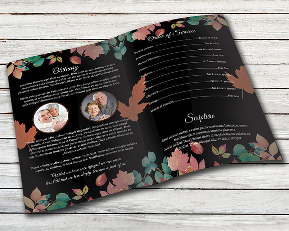 Funeral Program Template in Invitation Templates - product preview 1