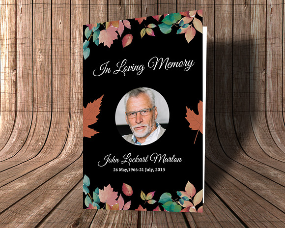 Funeral Program Template in Invitation Templates - product preview 4