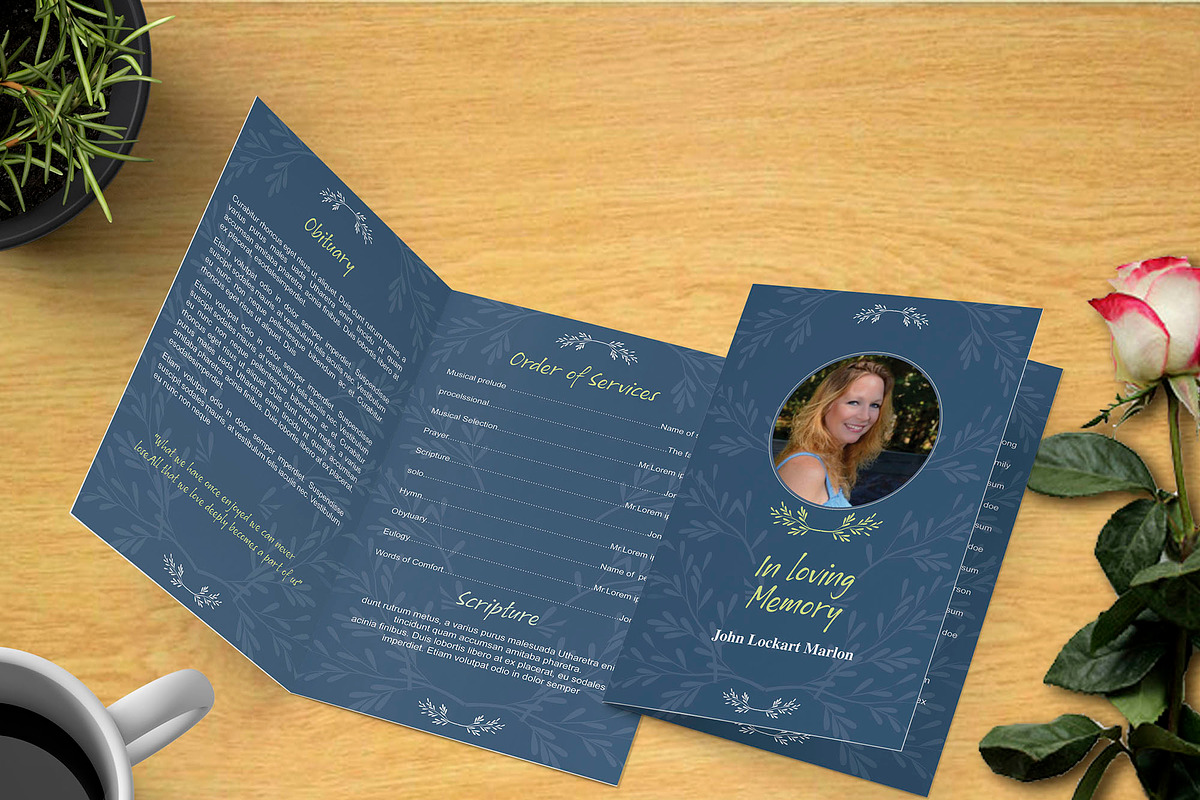 Funeral Memorial Template in Invitation Templates - product preview 8