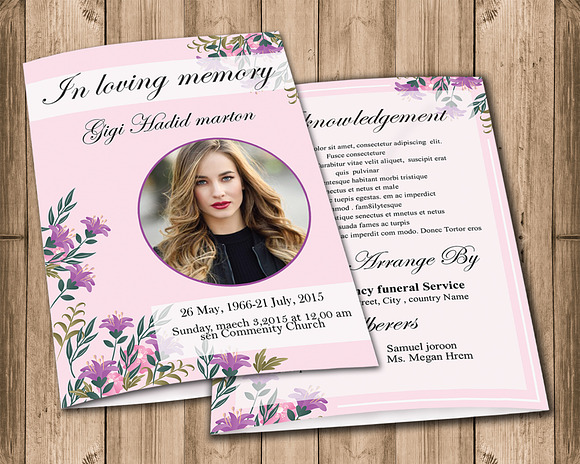 Funeral Template in Invitation Templates - product preview 1