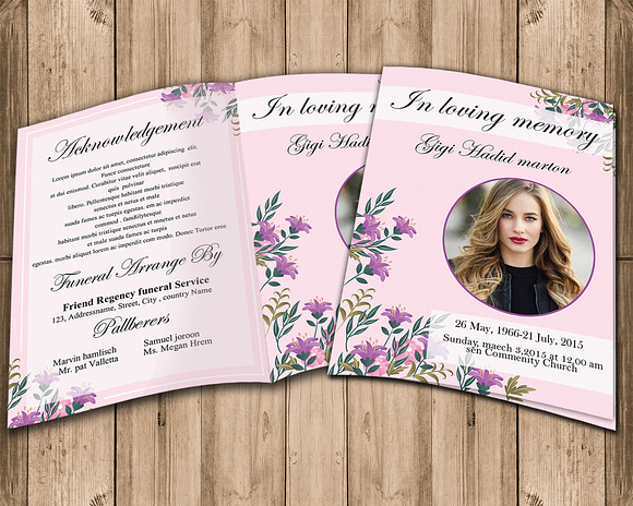 Funeral Template in Invitation Templates - product preview 2