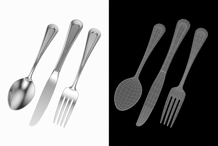 Classic Dessert Knife Fork Spoon in Appliances - product preview 2