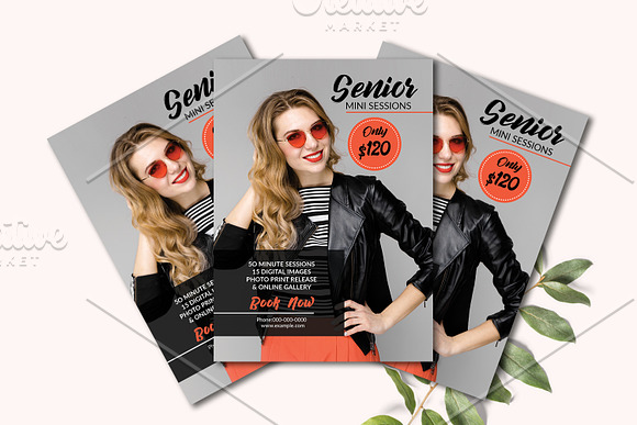 Senior Mini Session V1120 in Flyer Templates - product preview 1