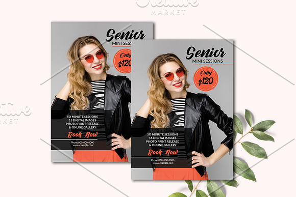 Senior Mini Session V1120 in Flyer Templates - product preview 3