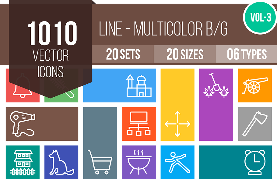 1010 Line Multicolor Icons (V3)