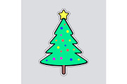 Christmas Tree with Bright Balls and