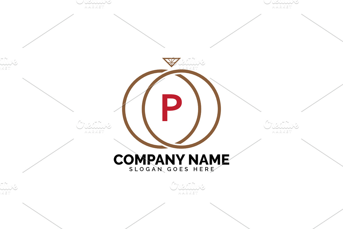p letter ring diamond logo in Logo Templates - product preview 8