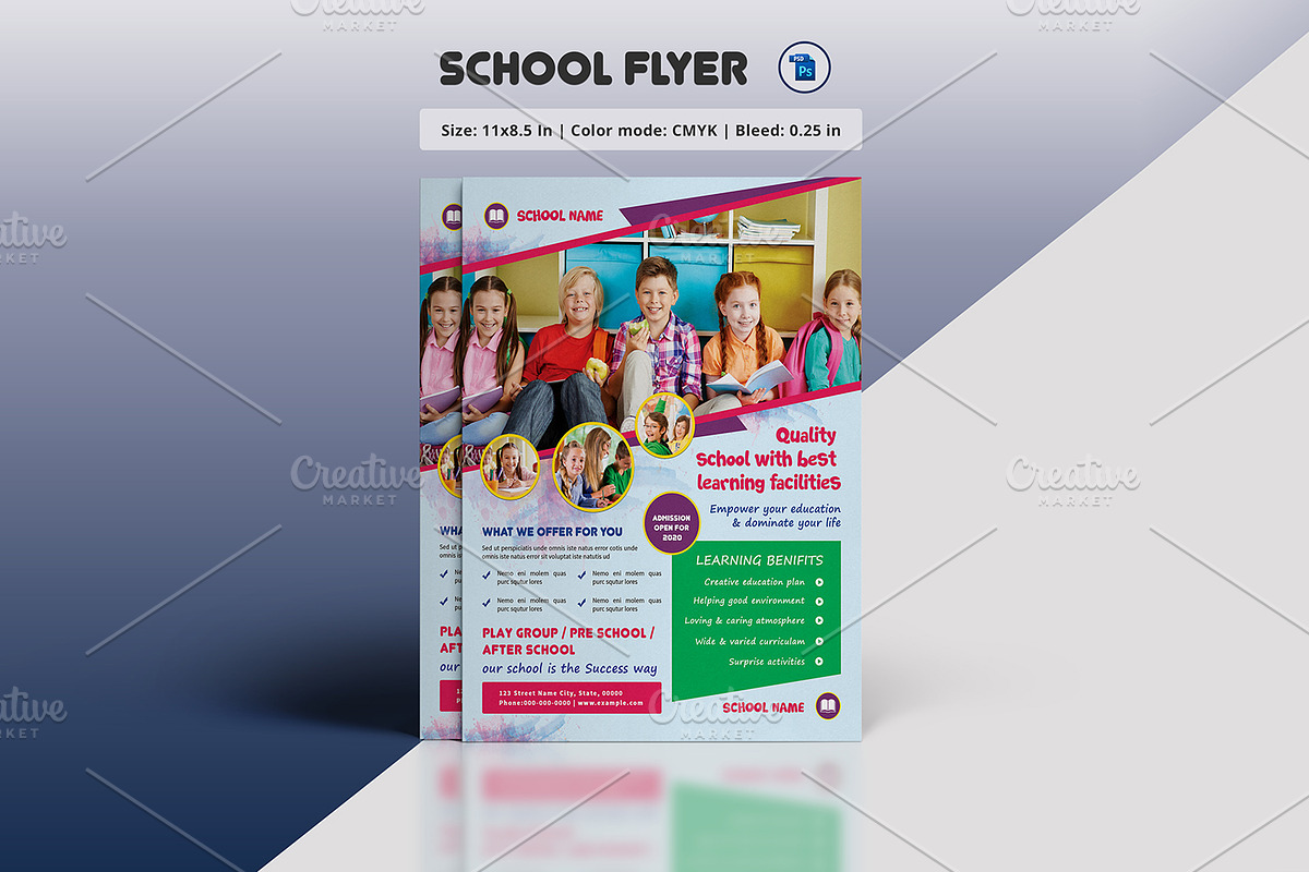 School Admission Flyer- V1121 in Flyer Templates - product preview 8