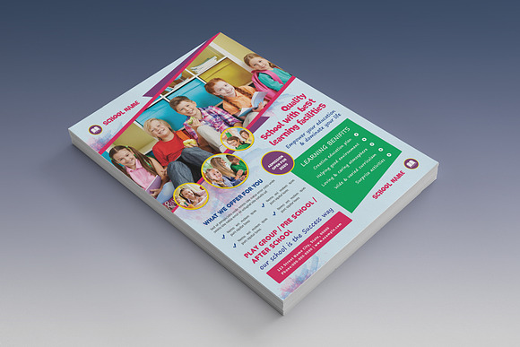 School Admission Flyer- V1121 in Flyer Templates - product preview 1