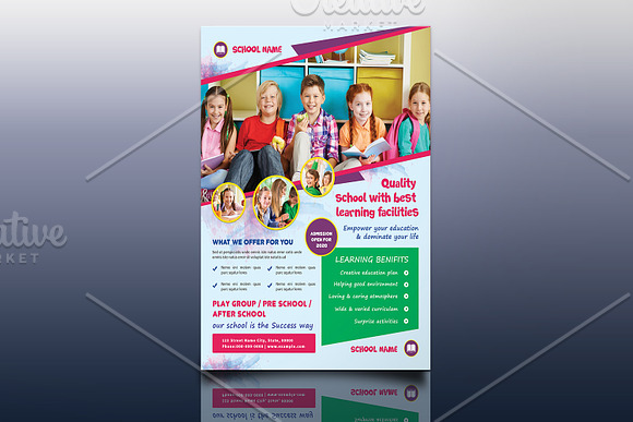 School Admission Flyer- V1121 in Flyer Templates - product preview 2