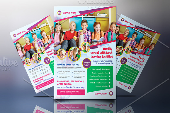 School Admission Flyer- V1121 in Flyer Templates - product preview 3