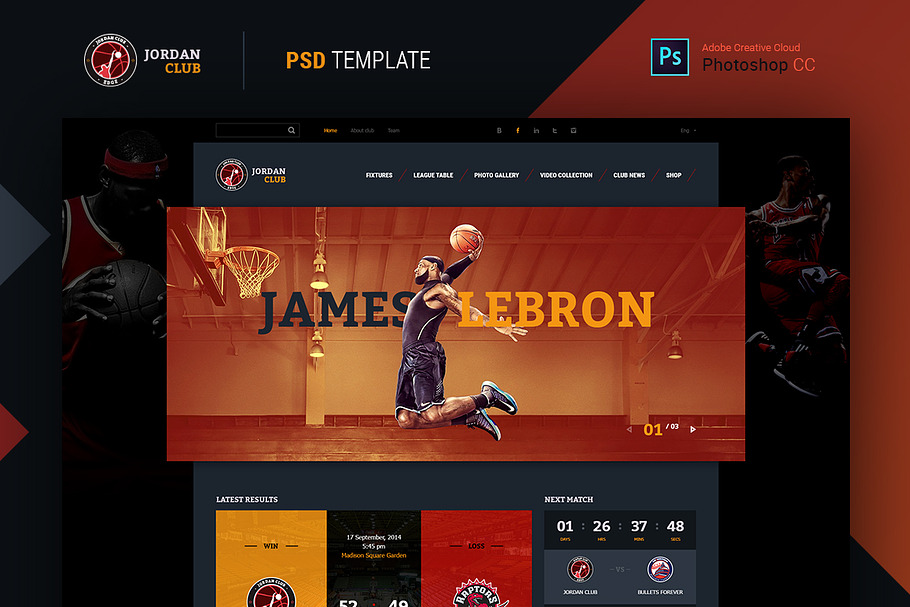 Jordan Club PSD Template in Website Templates - product preview 8