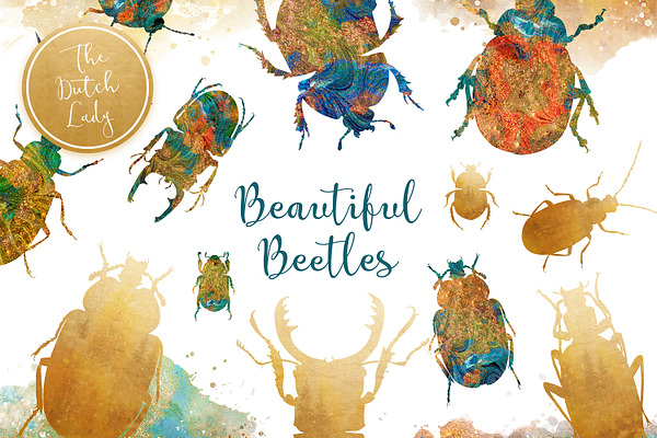 Scarabs & Beetles Clipart Set