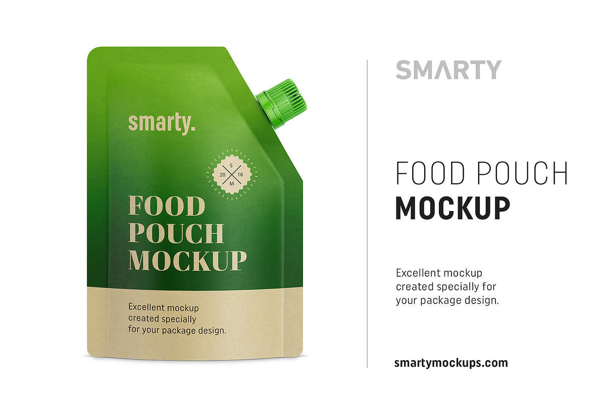 Paper food pouch mockup in Product Mockups - product preview 8