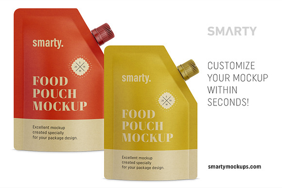 Paper food pouch mockup in Product Mockups - product preview 2