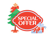 Special Offer Sticker For Christmas