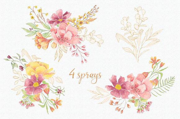Warm winter hues: wreaths and sprays in Illustrations - product preview 4