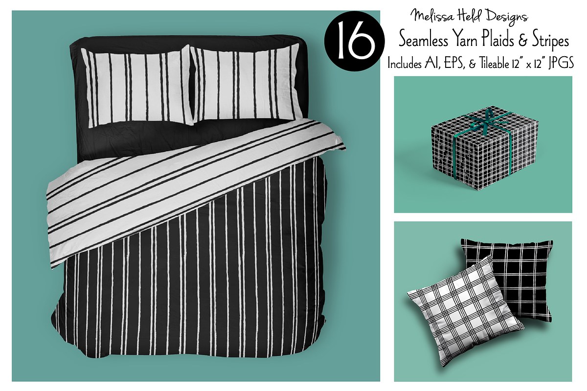 Seamless Yarn Plaids & Stripes in Patterns - product preview 8