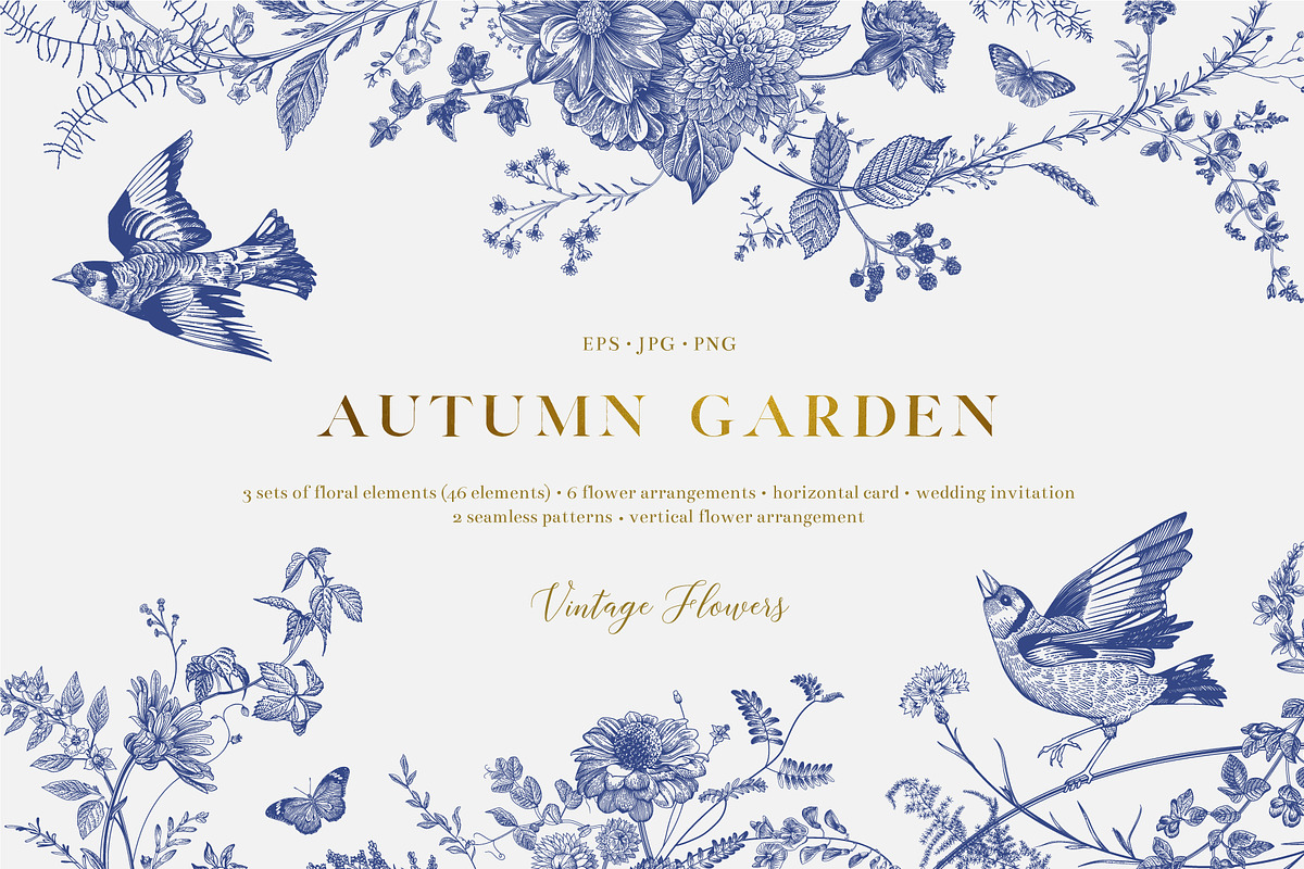 Autumn Garden. B&W in Illustrations - product preview 8