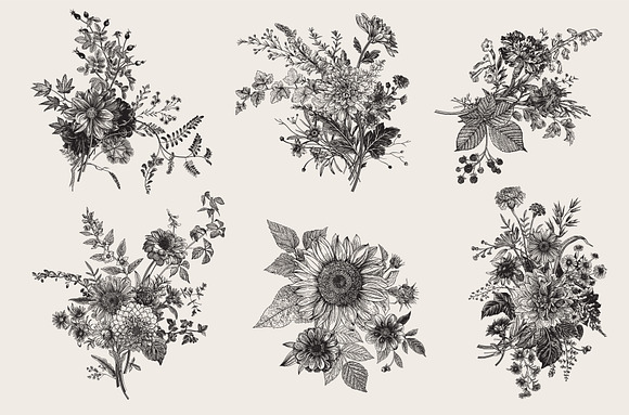 Autumn Garden. B&W in Illustrations - product preview 1
