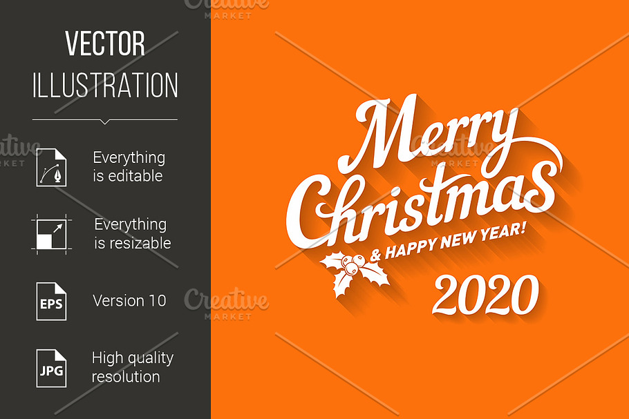 Merry Christmas Card in Graphics - product preview 8