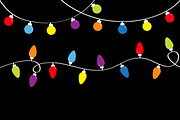 Colorful string fairy light set.