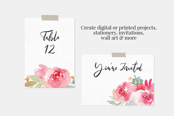 Bright Watercolor Flowers in Illustrations - product preview 4