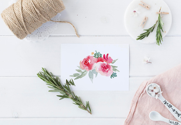 Bright Watercolor Flowers in Illustrations - product preview 5