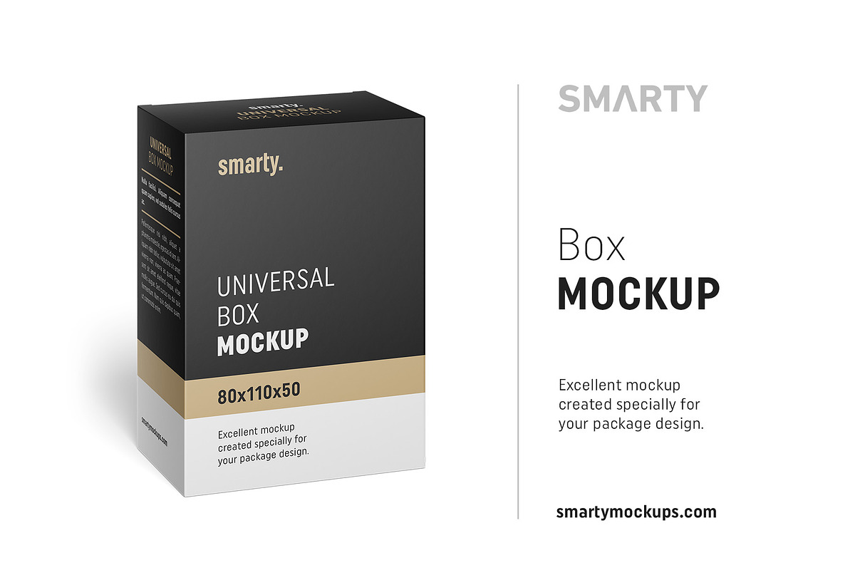 Carton box mockup 80x110x50 in Product Mockups - product preview 8