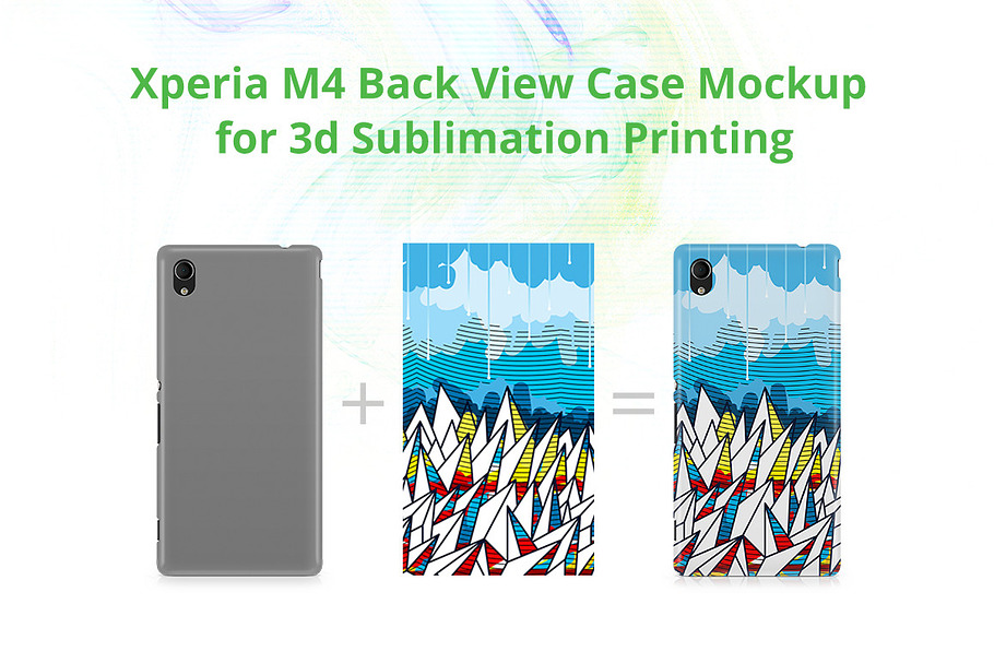 Xperia M4 Aqua 3d Case Mockup