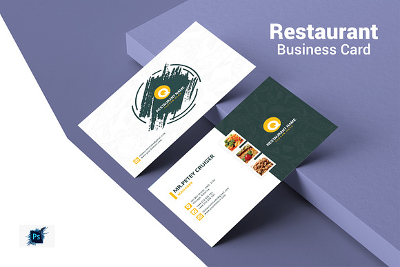 Restaurant Business Card in Business Card Templates - product preview 4