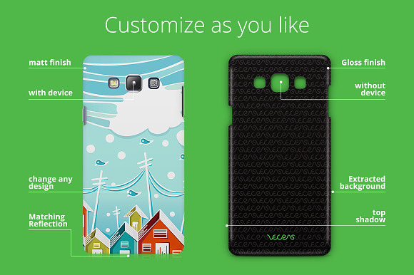Galaxy A7 3d Sublimation Mockup in Product Mockups - product preview 1