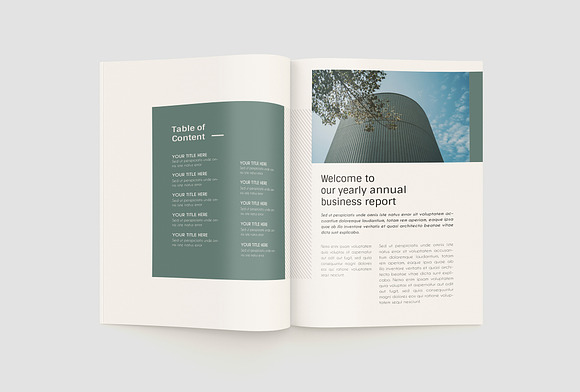 Green Annual Report in Magazine Templates - product preview 4