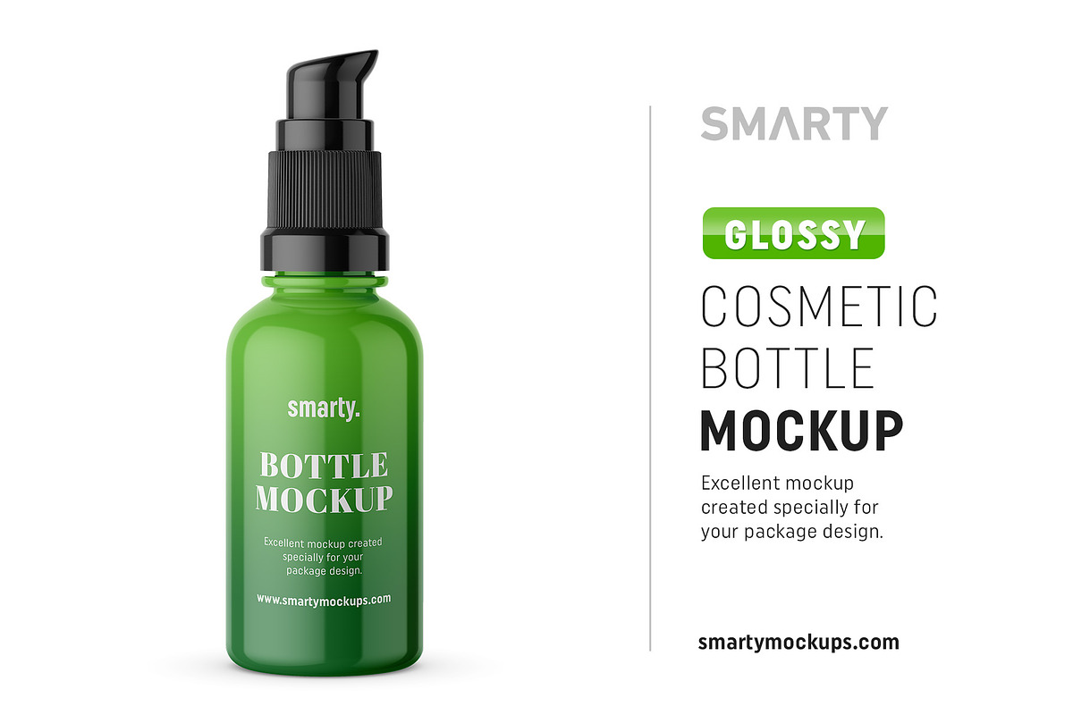 Cosmetic pump bottle mockup in Product Mockups - product preview 8