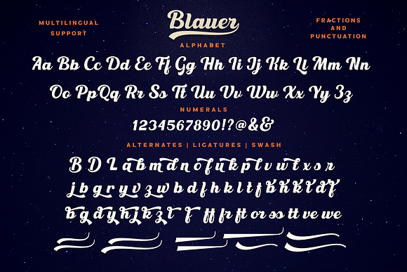 Blauer in Script Fonts - product preview 9